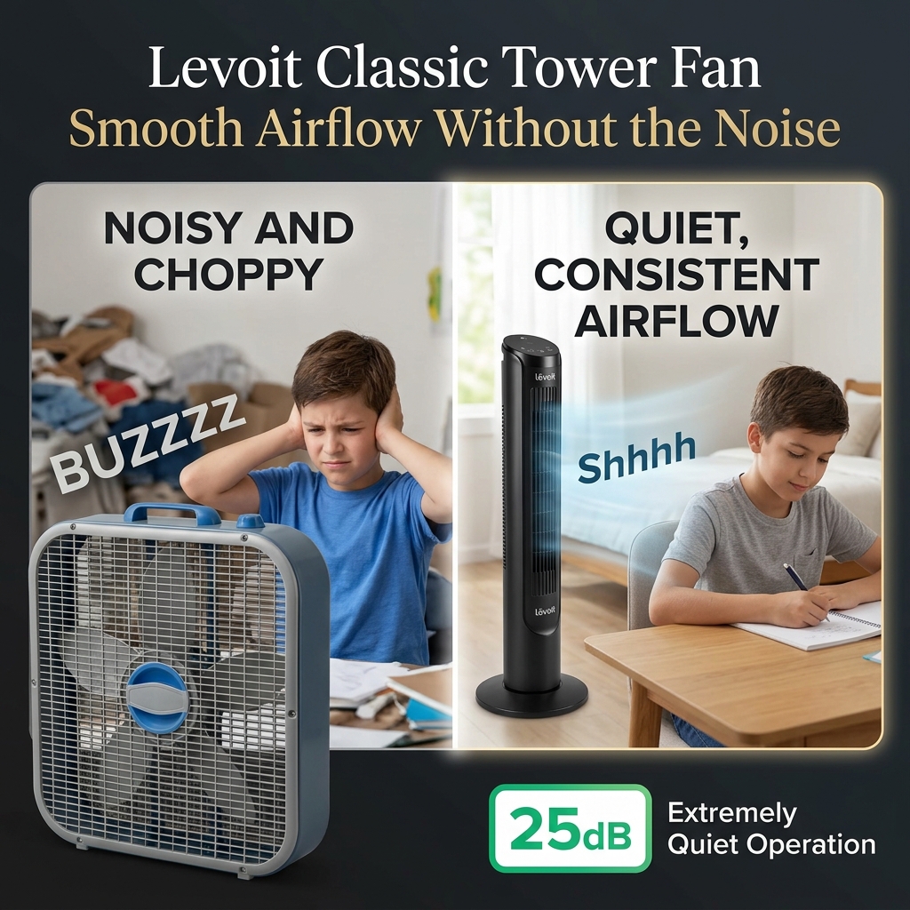 Levoit Classic Tower Fan Banner